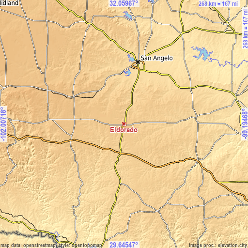 Topographic map of Eldorado