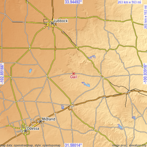 Topographic map of Gail