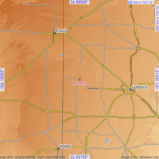 Topographic map of Morton