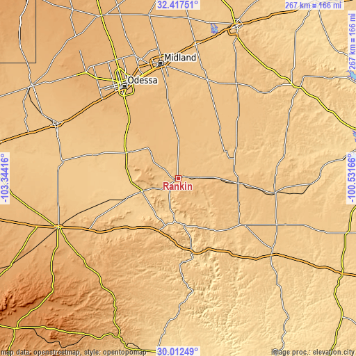 Topographic map of Rankin