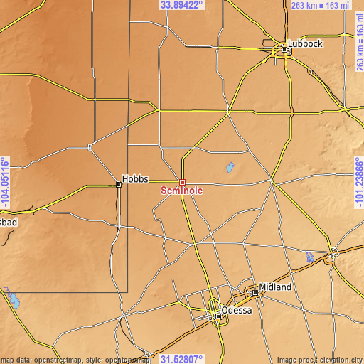 Topographic map of Seminole