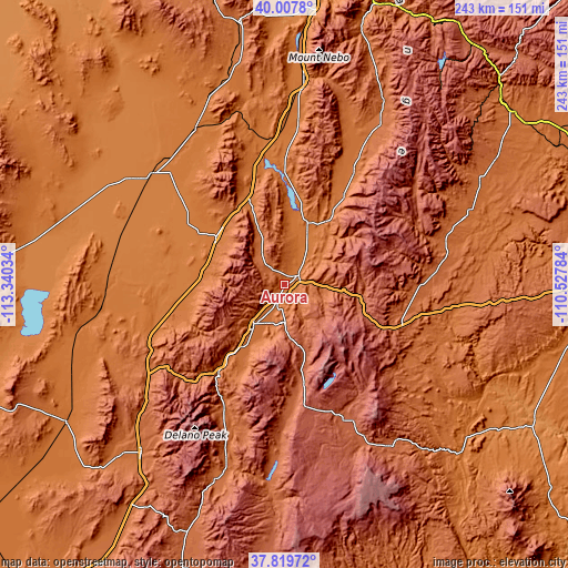 Topographic map of Aurora