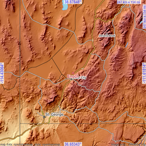 Topographic map of Enoch