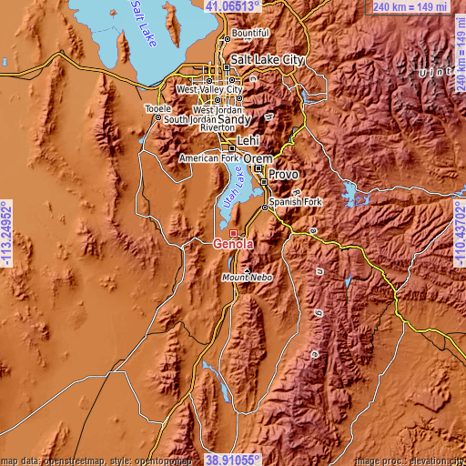 Topographic map of Genola