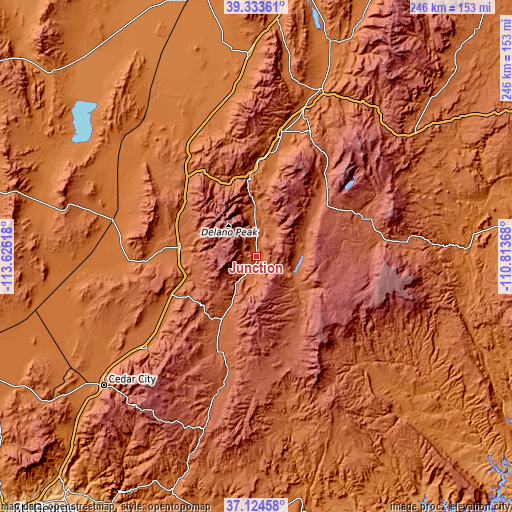 Topographic map of Junction