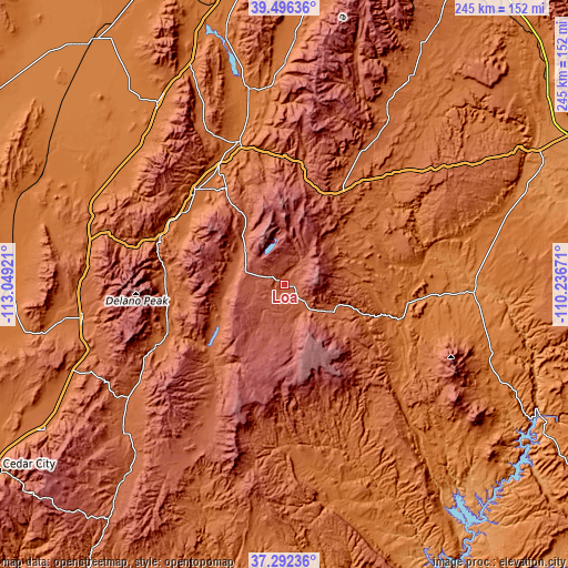 Topographic map of Loa