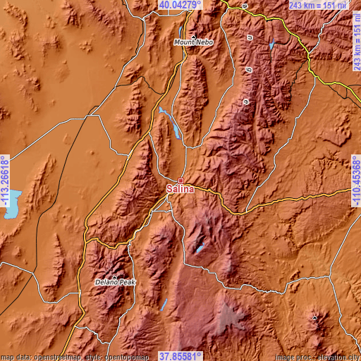 Topographic map of Salina