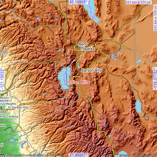 Topographic map of Indian Hills