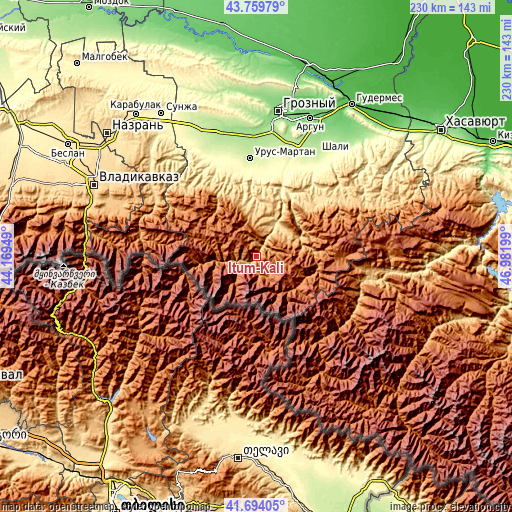 Topographic map of Itum-Kali