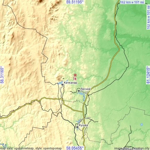 Topographic map of Is