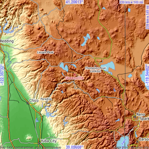 Topographic map of Greenville