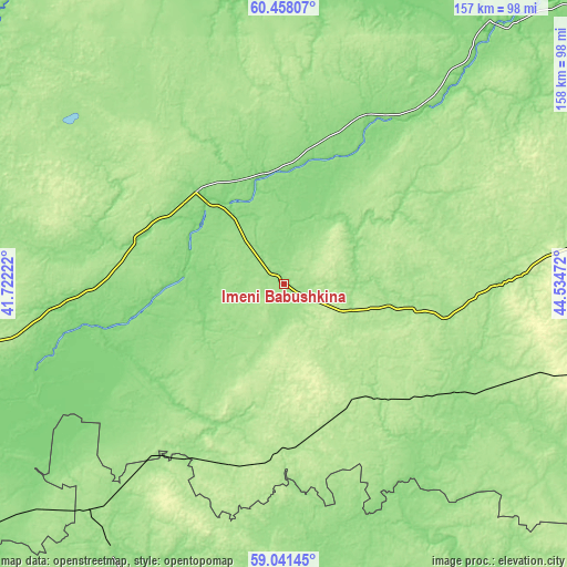 Topographic map of Imeni Babushkina