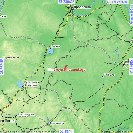 Topographic map of Il’inskoye-Khovanskoye