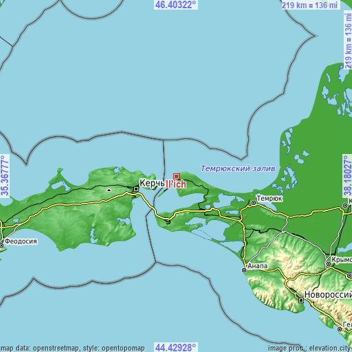 Topographic map of Il’ich