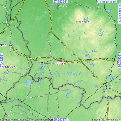 Topographic map of Idritsa