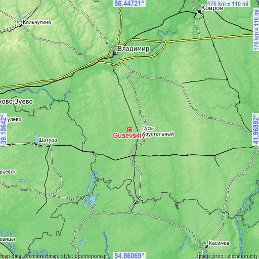 Topographic map of Gusevskiy