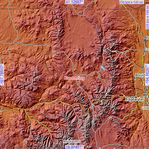 Topographic map of Kremmling