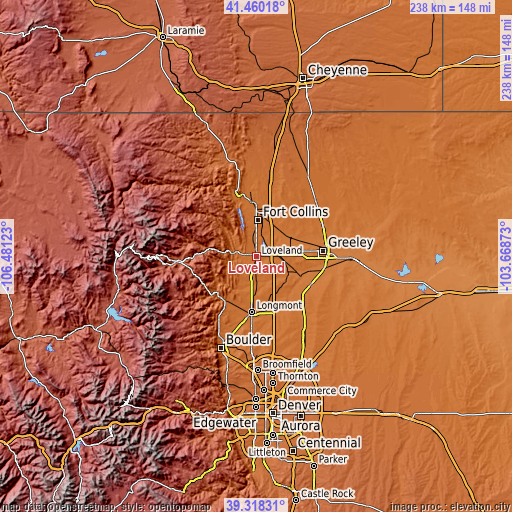 Topographic map of Loveland