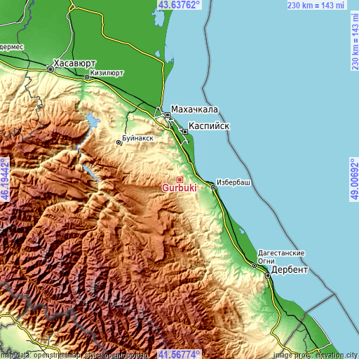 Topographic map of Gurbuki