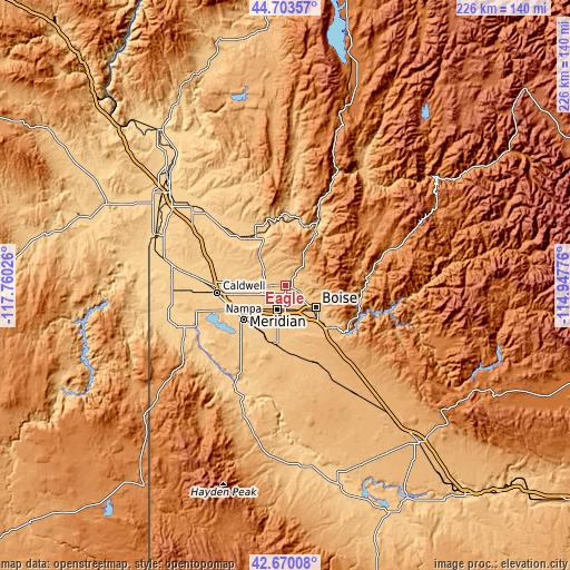 Topographic map of Eagle