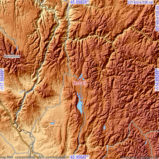 Topographic map of McCall