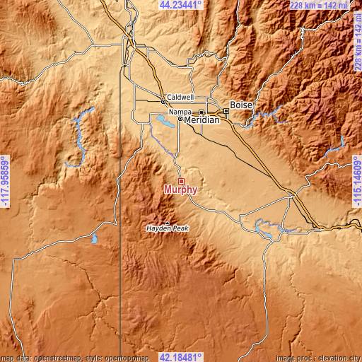 Topographic map of Murphy