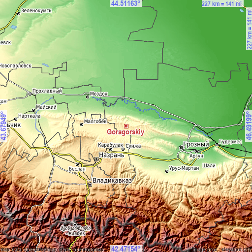 Topographic map of Goragorskiy