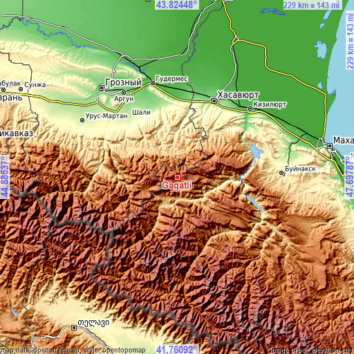 Topographic map of Gagatli