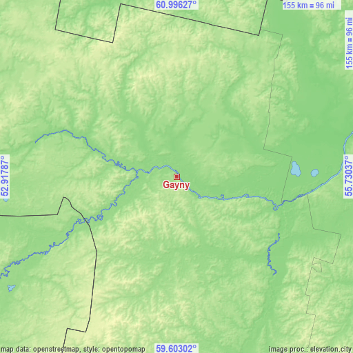 Topographic map of Gayny