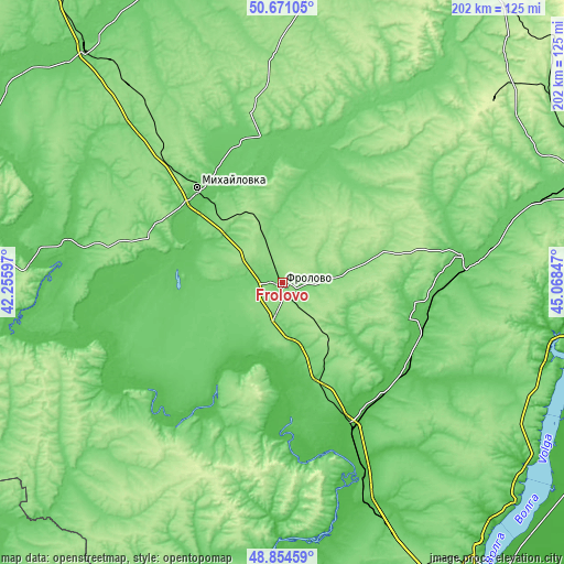 Topographic map of Frolovo