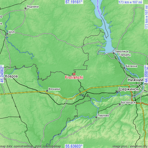 Topographic map of Frolishchi