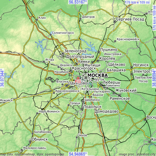 Topographic map of Fili