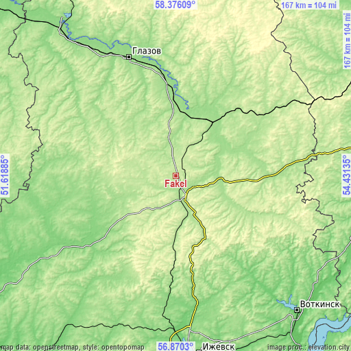 Topographic map of Fakel