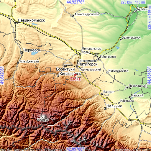 Topographic map of Etoka