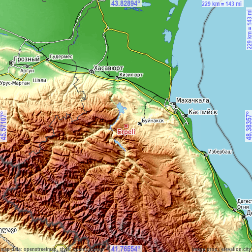 Topographic map of Erpeli