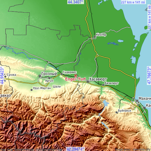 Topographic map of Engel’-Yurt