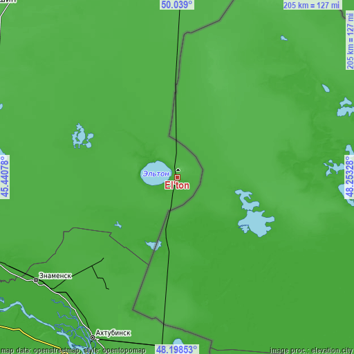 Topographic map of El’ton