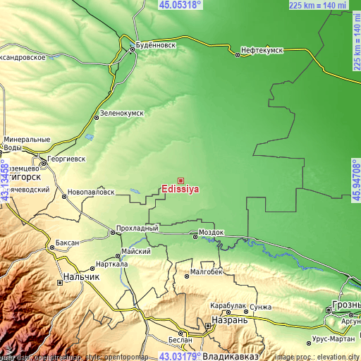 Topographic map of Edissiya