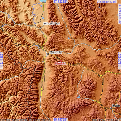 Topographic map of Clinton