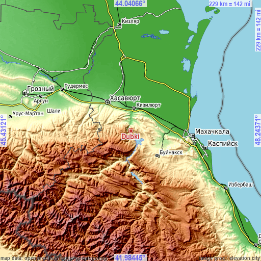 Topographic map of Dubki