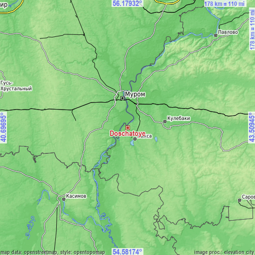 Topographic map of Doschatoye