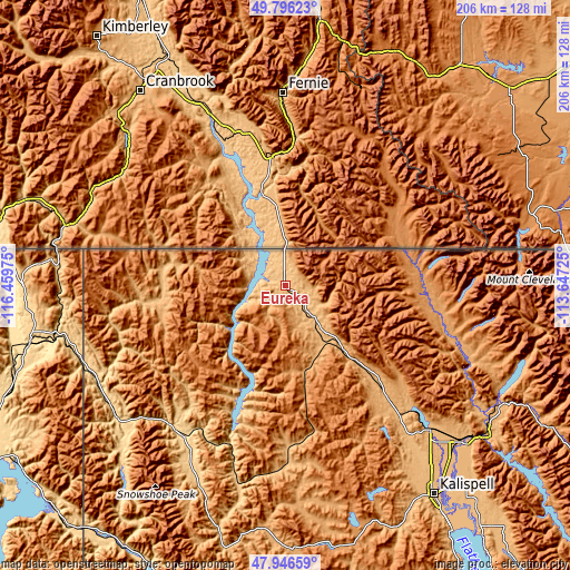 Topographic map of Eureka