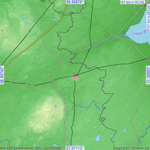 Topographic map of Dno