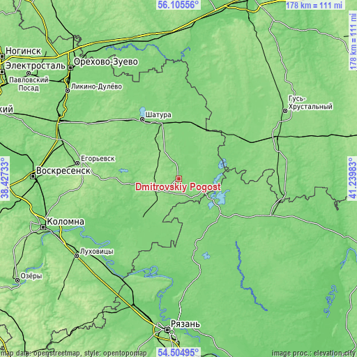 Topographic map of Dmitrovskiy Pogost