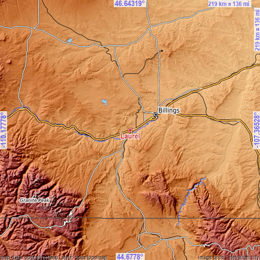 Topographic map of Laurel