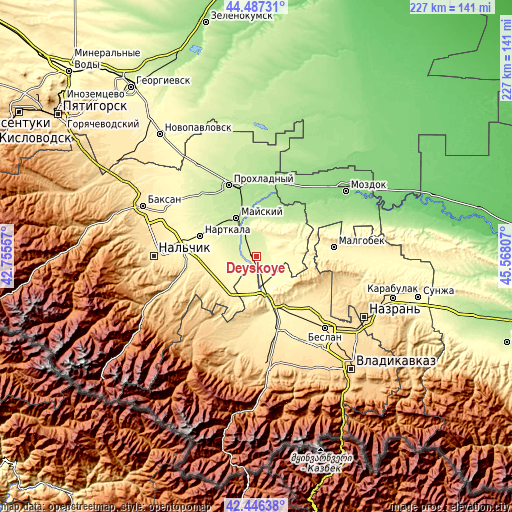 Topographic map of Deyskoye