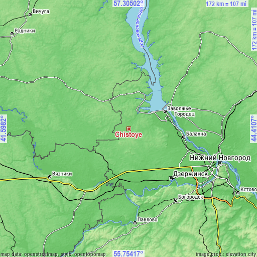 Topographic map of Chistoye