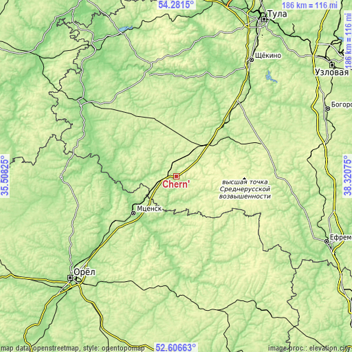 Topographic map of Chern’