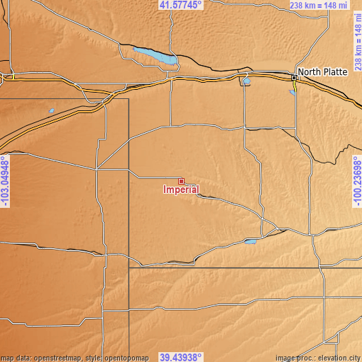 Topographic map of Imperial