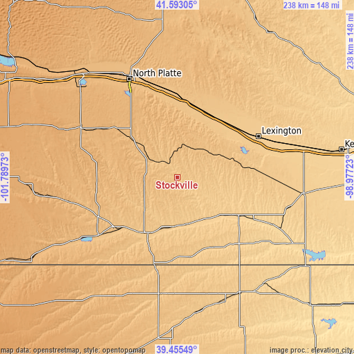 Topographic map of Stockville